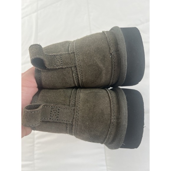 Ugg Neumel Moc Chukka Mens Warm Faux Fur Ankle Lace‎ Up Boots In Olive Green 13 - Picture 7 of 13